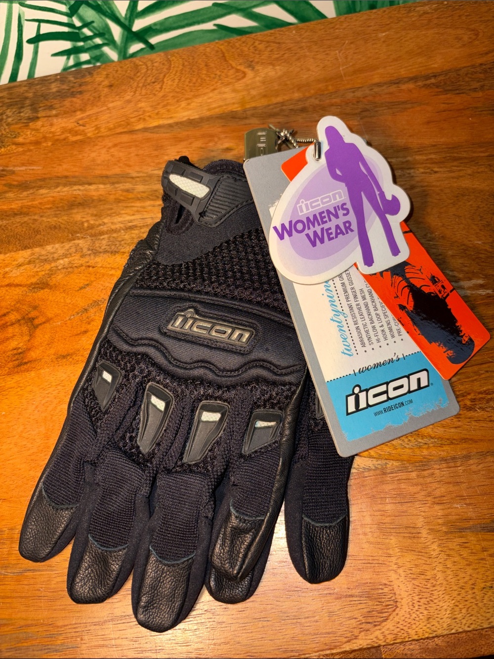 ICON Twenty Niner Black Leather Gloves Women’s XXL